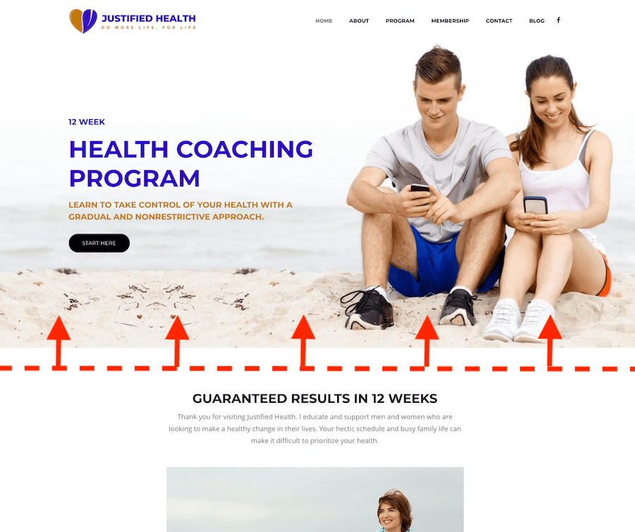 Design the Perfect Home Page for Your Fitness Website