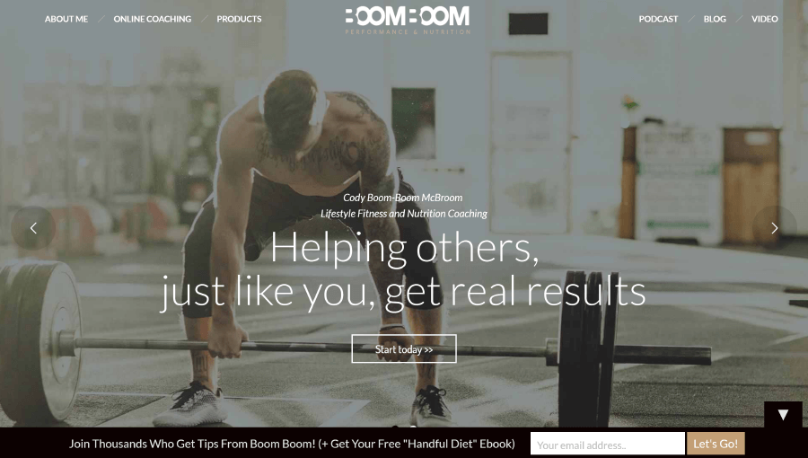 Personal Trainer Website Designs 