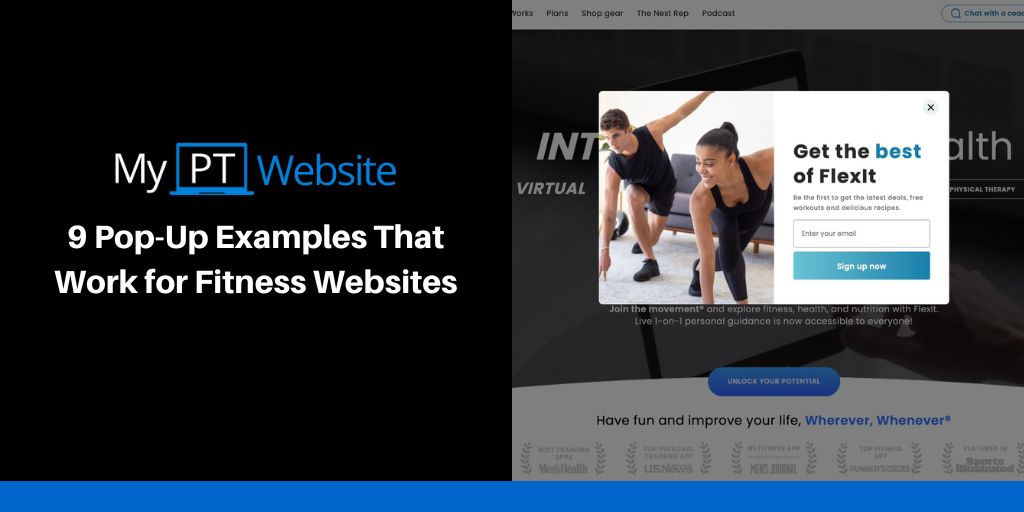 9 Pop-Up Examples That Work for Fitness Websites