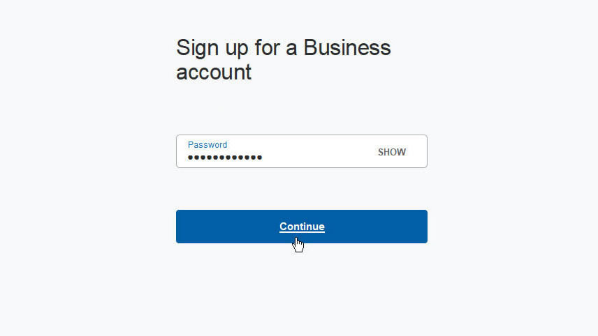 create password for paypal