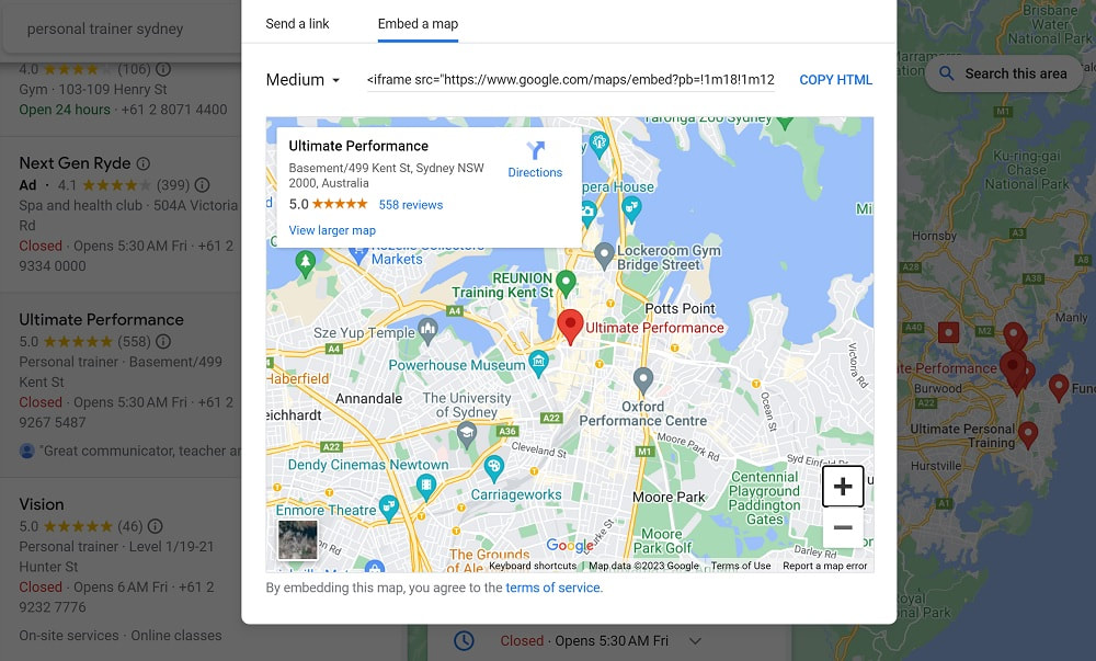Google Maps Embed Code to Website