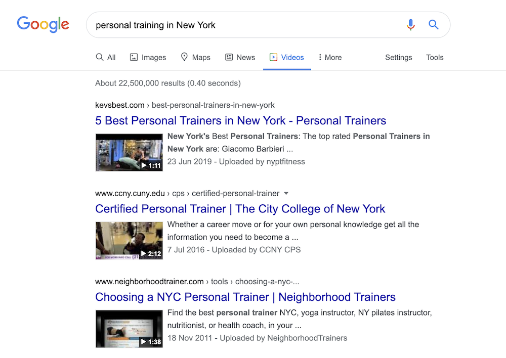 personal trainer new york