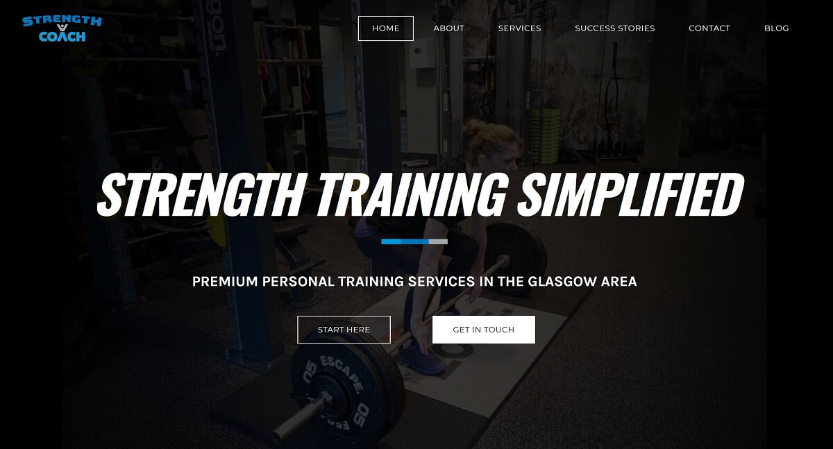 Strength Coach Glasgow Website